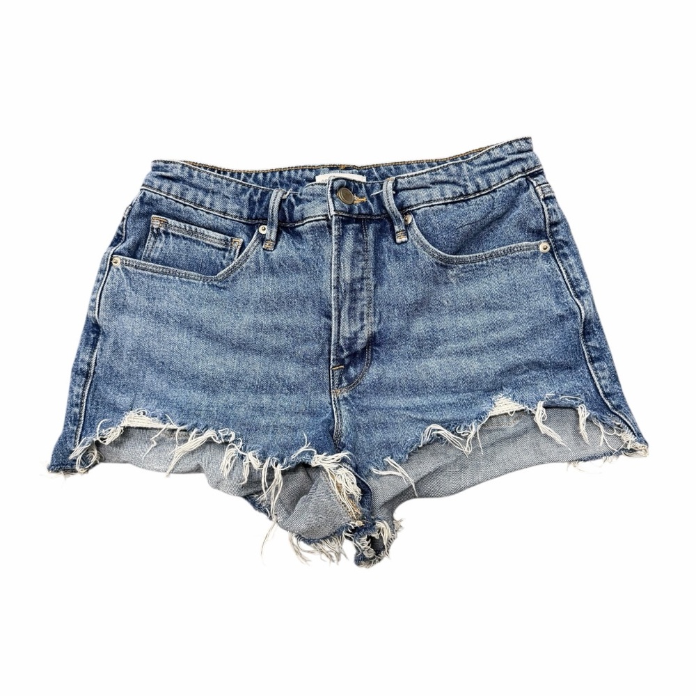Good American Denim Cutoff Shorts Distressed Frayed Hem 27
